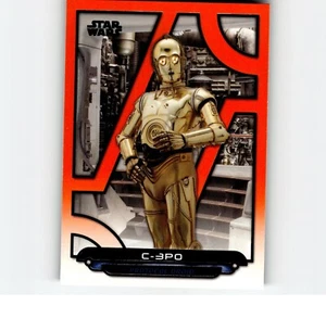 5-01-24 PWE . 2018 star wars galactic files ORANGE parallel #tlj-9 c-3po - Picture 1 of 2