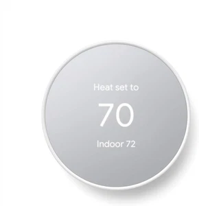 Google Nest Smart Programmable Wifi Thermostat GA01334-US Snow - Picture 1 of 6