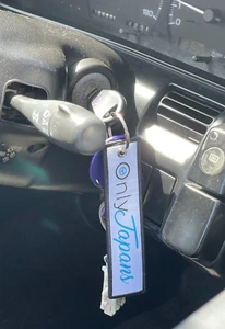 Only Japans JDM Jet Tag Keychain Only Fans Font Car Racing Motorcycle Black - Foto 1 di 4