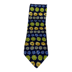 Men Women Size 4in x 57in Tie Floral On Black by Gap Premium Authentic Neckwear - Picture 1 of 12