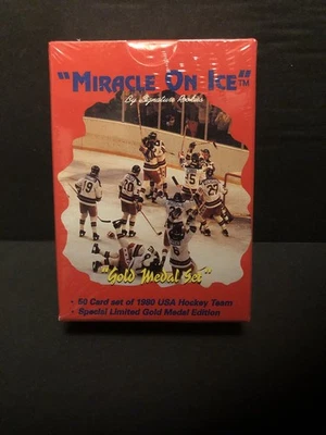 1995 Signatures Rookies Hockey 1980 Miracle On Ice Sealed Gold Medal  #9495/9999 - Image 1 of 2