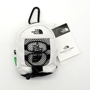 The North Face White Mini Super Pack Backpack Borealis Keychain Key Holder Korea - Picture 1 of 2