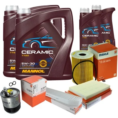MAHLE Inspección Set 12L MANNOL Ceramic 5W-30 Para Jeep Commander 3.0 CRD - Imagen 1 de 4