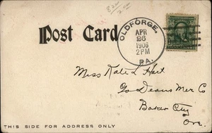 Old Forge,PA Cancel 1906 DPO 1895 ~ 1905 Lackawanna County Pennsylvania Postcard - Picture 1 of 2