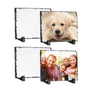 Sublimation Slate Blanks, 4 Pcs Rectangular, 7.9 x 6" - Afbeelding 1 van 7