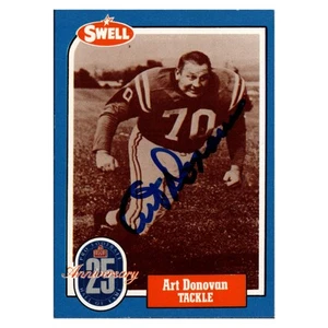 Art Donovan Colts Autographed  1994 Swell Greats HOF Card (JSA COA - Picture 1 of 2