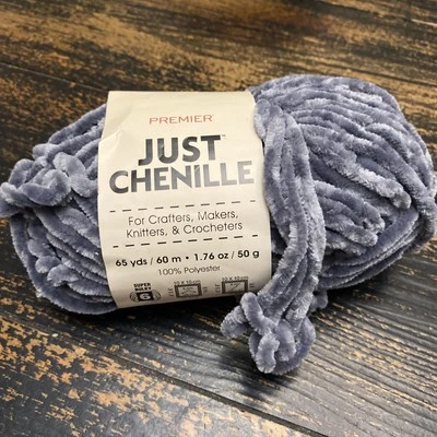 Hilo gris chenilla Premier Just gris 65 yardas súper suave 100 % poliéster Foto 1 de 3