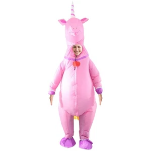 Pink unicorn inflatable dress up costume, inflatable costume for party - Picture 1 of 6