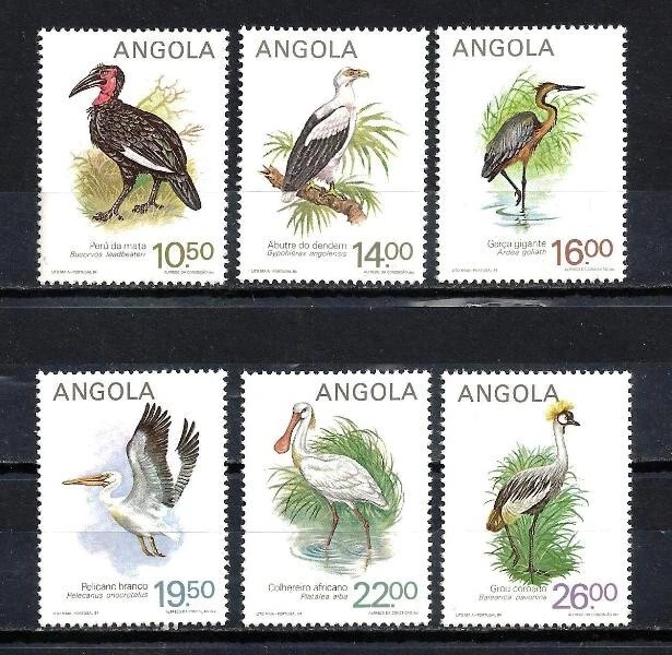 Animaux Oiseaux Angola 1984 (90) Yvert n° 689 A à 689 F neufs ** luxe MNH - Image 1 of 1