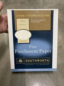 Papel especial pergamino Southworth, marfil, 8-1/2 x 11, 500/caja (SOU984C) - Imagen 1 de 3