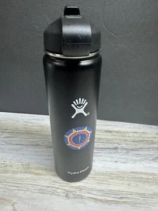 Fiaschetta Hydro 24 Oz Doppia Parete Personalizzata Acciaio Inox Coperchio Paglia Nera - Foto 1 di 13