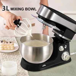 3.2 Quart Stainless Steel Stand Mixer 6 Speed for Dough,Bakery/Salad Red & Black - Picture 1 of 10