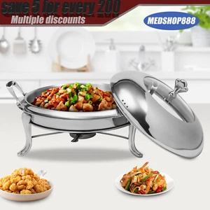 1 Confezione Set Piatti Scaldavivande 2,5L Acciaio Inox Buffet Chafers 26cm - Foto 1 di 16