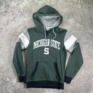 Champion Michigan State Spartans Hoodie XS Green Logo Pocket Sweatshirt - Picture 1 of 6