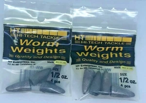 (2) PESOS DE GUSANO DE APAREJO DE ALTA TECNOLOGÍA TAMAÑO: 1/2 OZ. 4 piezas  - Imagen 1 de 1