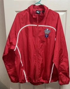 Texas Rangers GIII Sports Carl Banks Eco Red Windbreaker 2010 World Series XXL - Picture 1 of 6