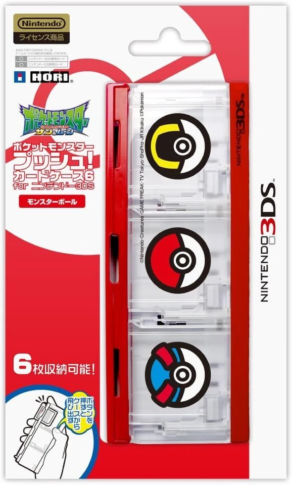 New Pokemon push! Card Case 6 for Nintendo 3DS monster ball from Japan - Image 1 of 2