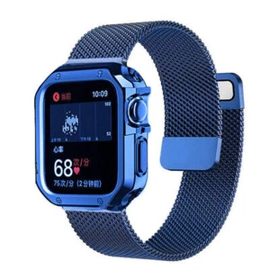 Stainless Steel iWatch Band Strap+TPU Case For Apple Watch Series 9 8 7 6 5 4 SE - Picture 1 of 20