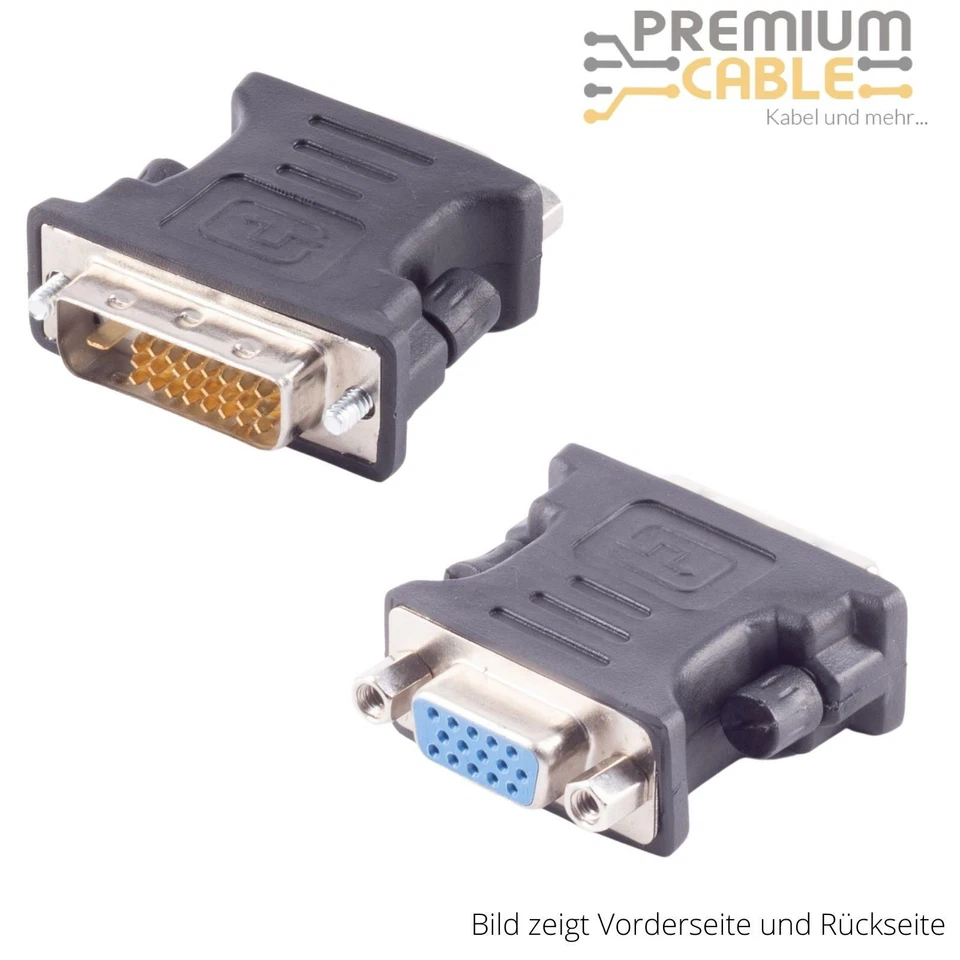 Adapter DVI-D 24+1 St. zu VGA Buchse Analog D-Sub Stecker Monitor TFT PC Digital - Bild 1 von 4