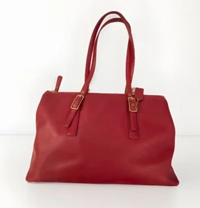 Coach Handtasche rot Leder Legacy Zip Satchel Beuteltasche Schultertasche 9849 USA Vintage - Bild 1 von 15