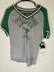 Wear By Erin Andrews NFL Philadelphia Eagles Women’s Throwback Cropped Tee XL - Picture 1 of 5