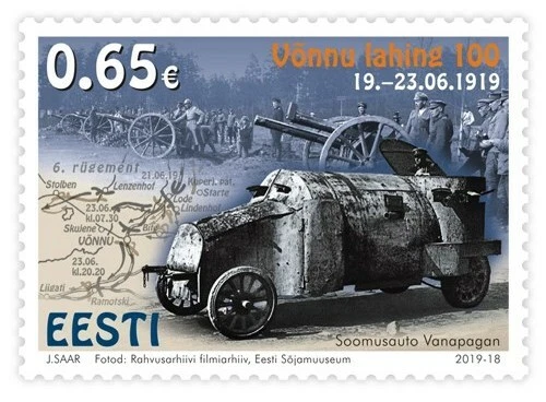 Stamp of ESTONIA 2019 - Battle of Võnnu 100 / 715-21.06.19 - Image 1 of 1