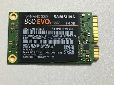 Samsung MZ-M6E250BW 860 EVO mSATA 250GB Solid State Drive For Lenovo Laptop - Bild 1 von 4