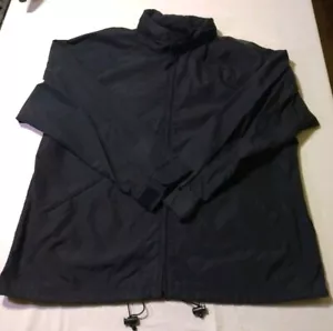Men’s Structure Hidden Hoodie Windbreaker Full Zip Jacket Size Large Black CB-1 - Picture 1 of 19
