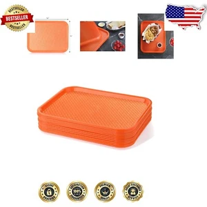Lightweight 10x14 Inch Rectangular Plastic Trays - Everyday Dining Essential - Picture 1 of 10