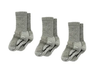 Smartwool Taupe 3-Pk Hike Medium Crew Socks Kids Unisex L103422 Size L - Picture 1 of 2