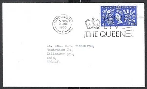 QE II - ERSTER AUSGABETAG - SG533 - KRÖNUNG - 3. JUNI 1953 - LONDON NACH OSLO - Bild 1 von 1