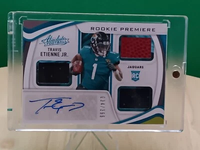 2021 Absolute Football Travis Etienne Jr #212 Rookie Premiere Materials RPA /399 - Image 1 of 3