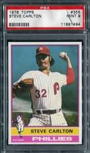 1976 Topps #355 Steve Carlton PSA 9 Mint!