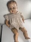 Antique Baby Doll W/ Composition Head, Cloth Body, Rubber Arms And Arms Sleepy