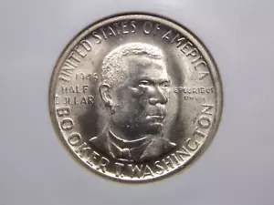 1946 "S" Commemorative *BOOKER T WASHINGTON* Half Dollar 50c NGC MS64 #025 BTW - Picture 1 of 6