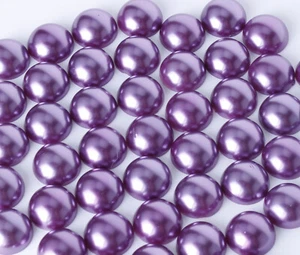 Pack Flatback Half Pearls 2-12mm in 20 Colours Craft Card Making Embellishment - Picture 1 of 21