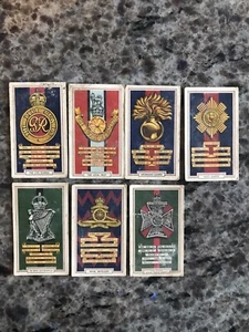 Gallaher Cigarette Cards Army Badges, 7 Cards - Picture 1 of 2