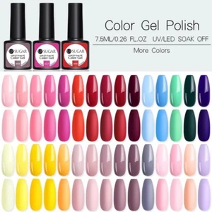 UR SUGAR 7.5ml UV LED Glitter Gel Nail Polish Varnish No Wipe Top Base Coat AU - Picture 1 of 23