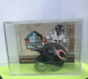 Devin Hester Chicago Bears Mini Helmet Shadowbox Hall Of Fame 2024 card - Picture 1 of 3