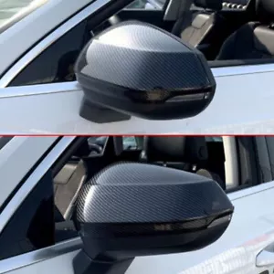 Tapa de tapa de espejo retrovisor lateral 2 piezas de fibra de carbono para Audi Q3 2019-2023 - Imagen 1 de 5