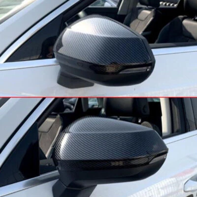 For Audi Q3 2019-2023 Carbon Fiber 2PCS Side Rearview Mirror Cover Cap Trim Foto 1 de 4