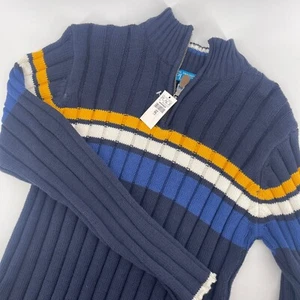 New The Children's Place Sweater Quarter Zip Striped Pullover Knit XL - Picture 1 of 6