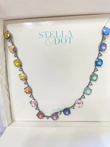 Stella & Dot CONFECTIONS CRYSTAL NECKLACE 18” #N3144CR Beautiful Colors - Picture 1 of 3