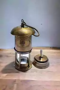 Antique Brass Nautical Miner Oil Ship Lantern Maritime Lamp Home Decor - Picture 1 of 5