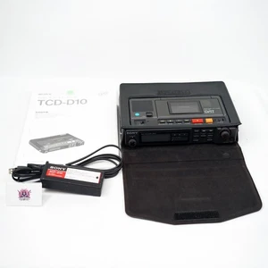 Sony TCD-D10 Portable DAT Recorder Player w/ AC Adapter Case Manual Tested Japan - Picture 1 of 10