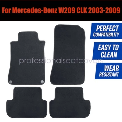 Alfombrillas delanteras y 2ª alfombra terciopelo para Mercedes-Benz W209 Clase CLK 2003-2009 Foto 1 de 4