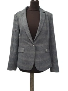 Mos Mosh Women's Blue Blazer Check Pattern Size 14 T2710 FMHR151 - Picture 1 of 5