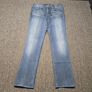 Nine West Jeans Damen 10 Rosemary Straight Dark Wash Stretch Nieten (31x32) - Bild 1 von 20