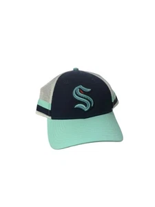 Seattle Kraken Fanatics Authentic Pro Ice SnapBack Baseball Cap Trucker Hat O/S - Picture 1 of 5