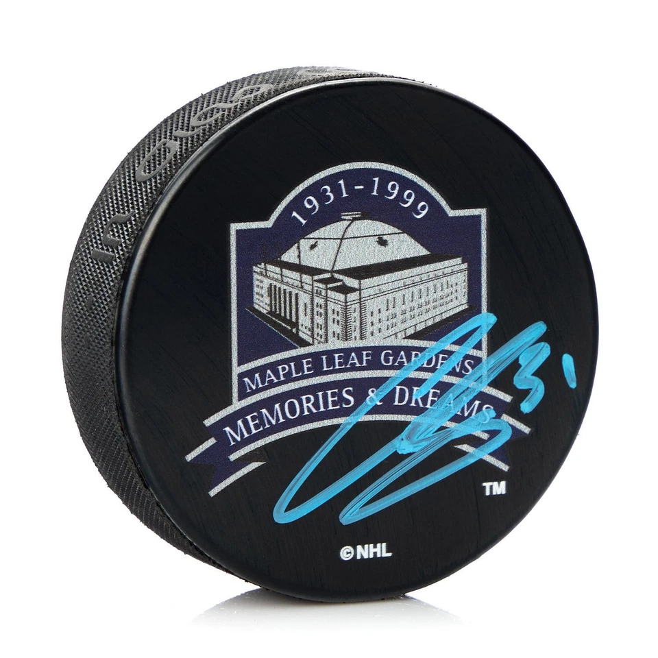 Disco de recuerdos y sueños firmado por Curtis Joseph Toronto Maple Leaf Gardens Foto 1 de 1